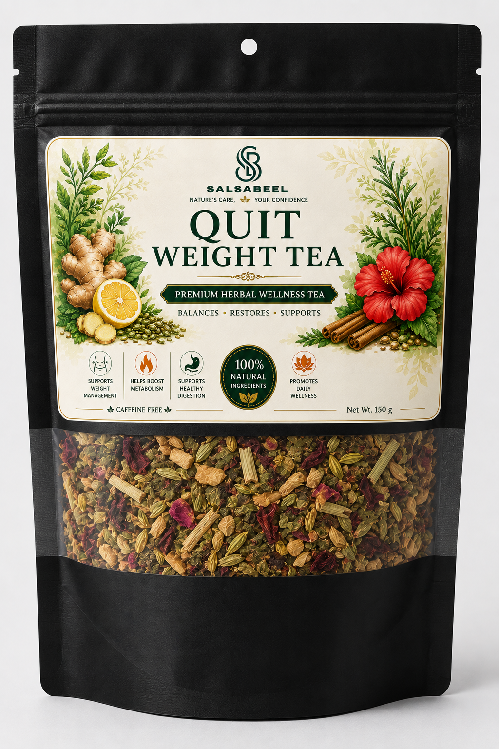 Quit Weight Tea – 100% Natural Herbal Weight Loss & Detox Tea