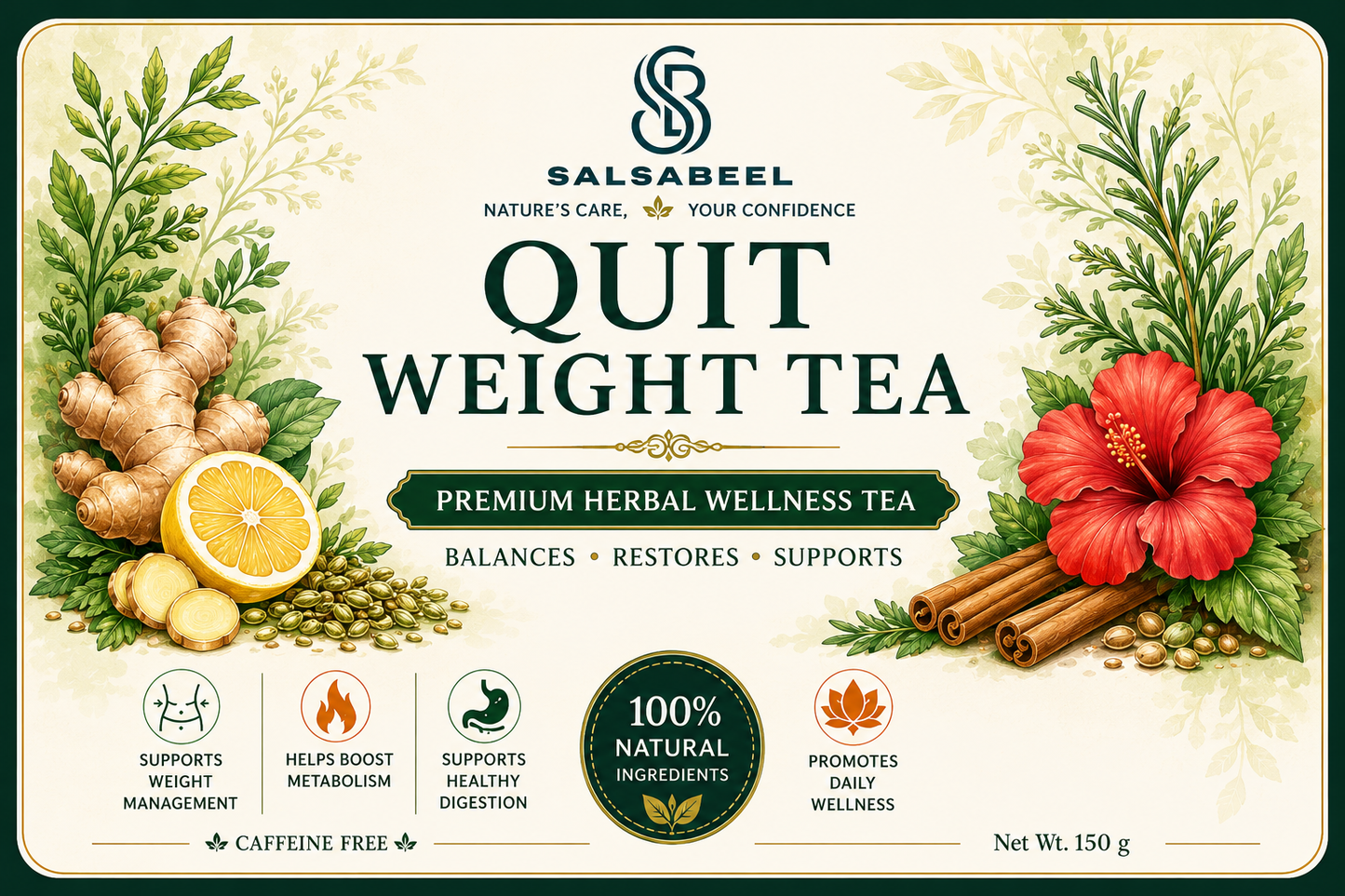 Quit Weight Tea – 100% Natural Herbal Weight Loss & Detox Tea
