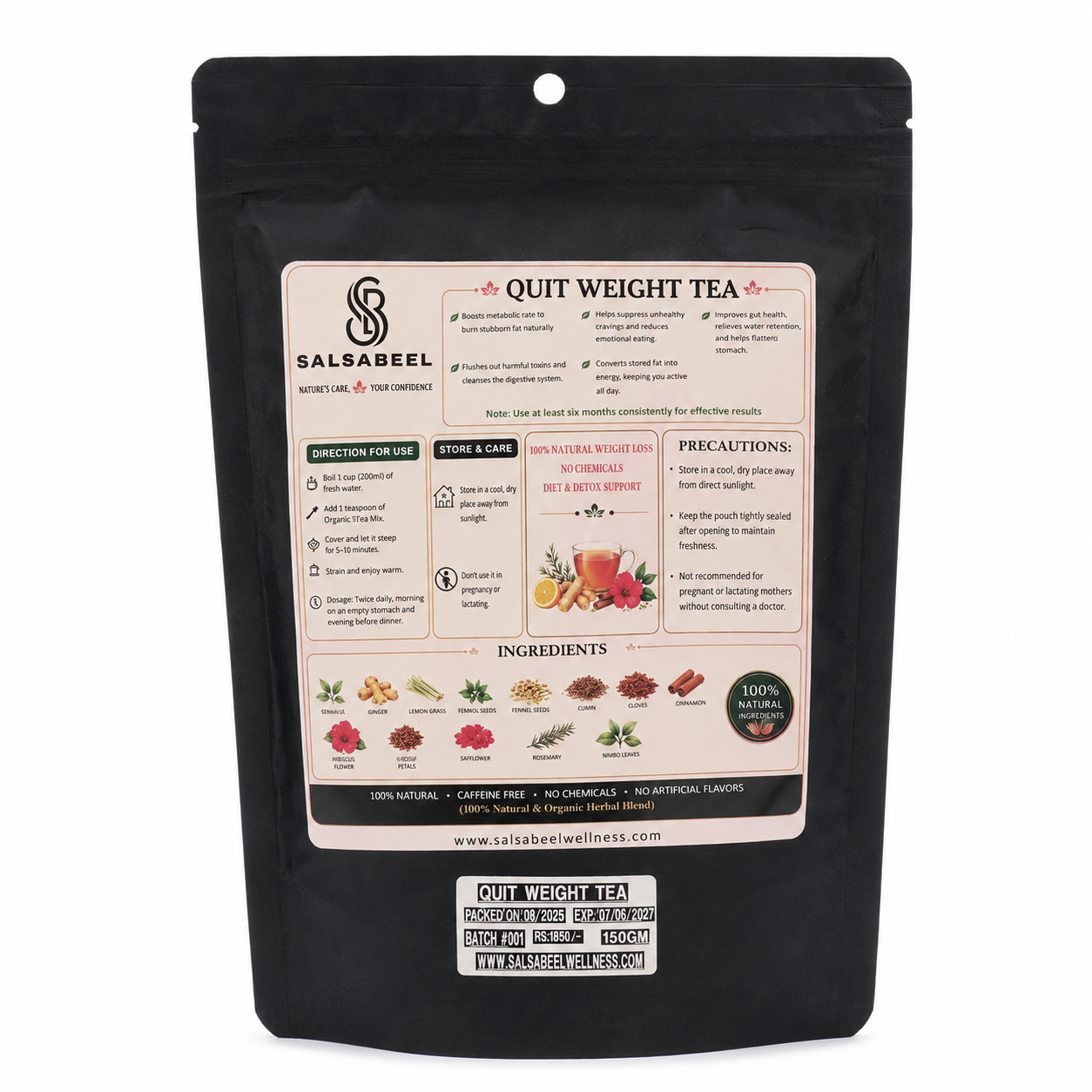 Quit Weight Tea – 100% Natural Herbal Weight Loss & Detox Tea